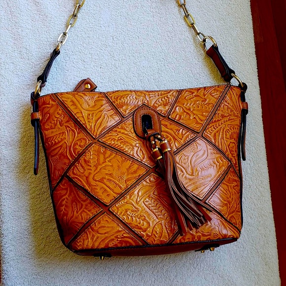 Handbags - MC Brown Embossed Purse